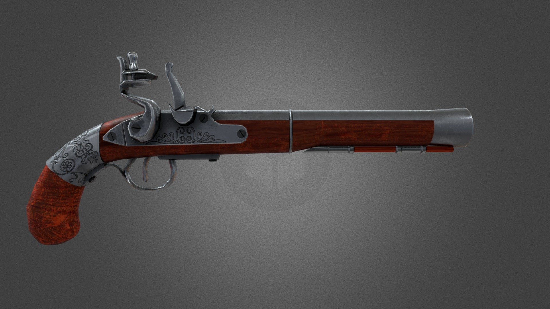 Pistol - Download Free 3D model by Hurricane (@pavelsmith15) [3a346ab ...