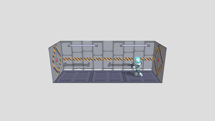 Pixel Game Assets 3D Model