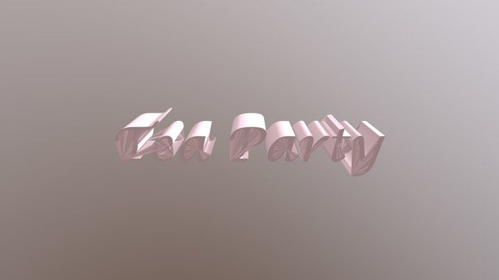 Tekst F 3D Model