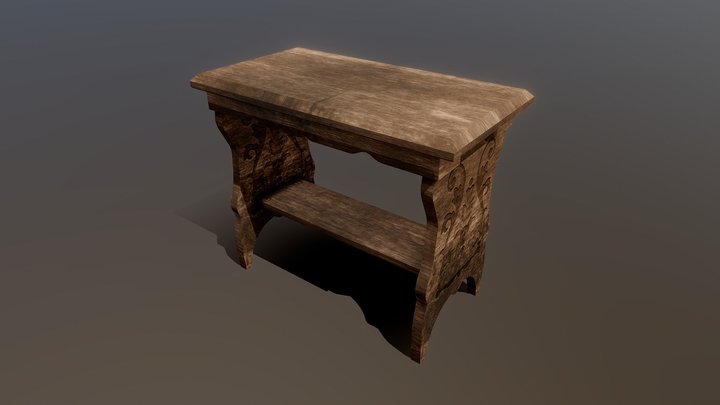 Library stool - downloadable 3D Model