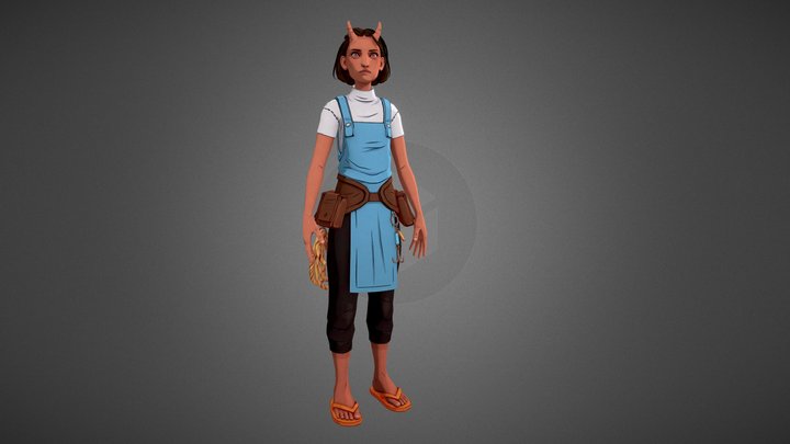 Tiefling Girl 3D Model