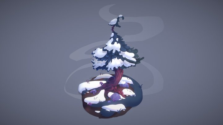 2.5D Tree - Winter Fir 3D Model