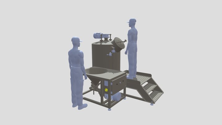 High Shear Mixing Tank & Table 3D Model
