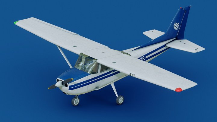 Light Airplane 3D Model