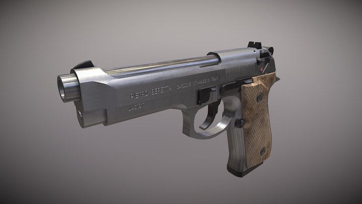 Beretta 92 Custom 3D Model