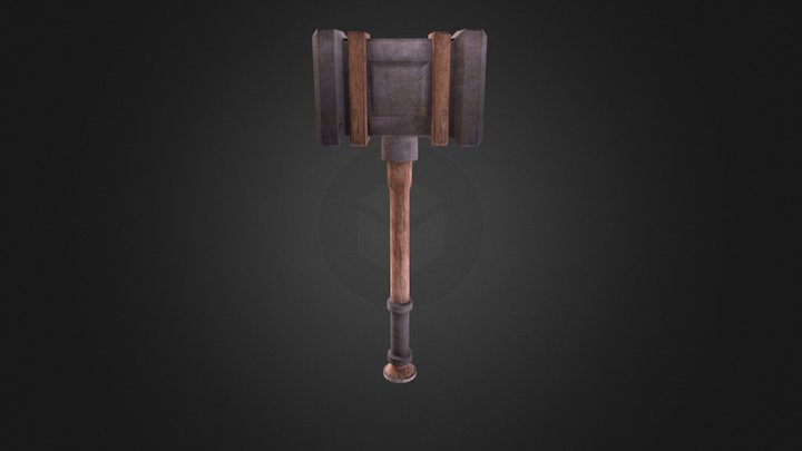 Martillo Low Poly 3D Model