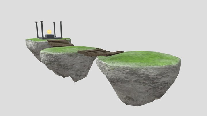 Textured Game environment 3D Model