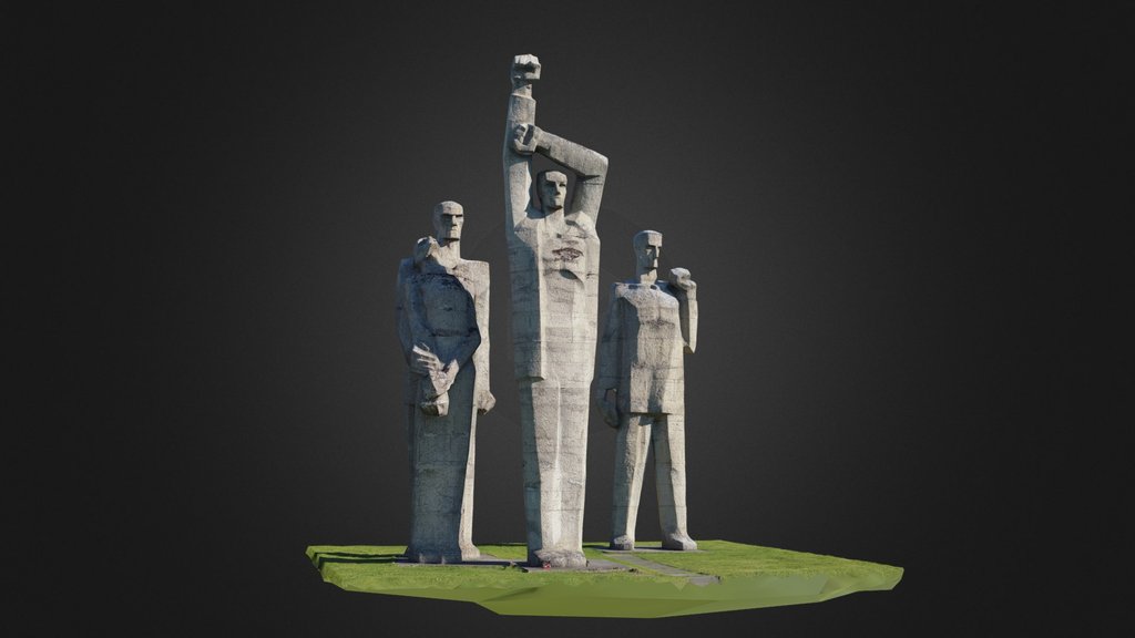 Memorial sculptures in Salaspils
