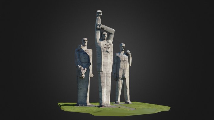 Memorial sculptures in Salaspils 3D Model