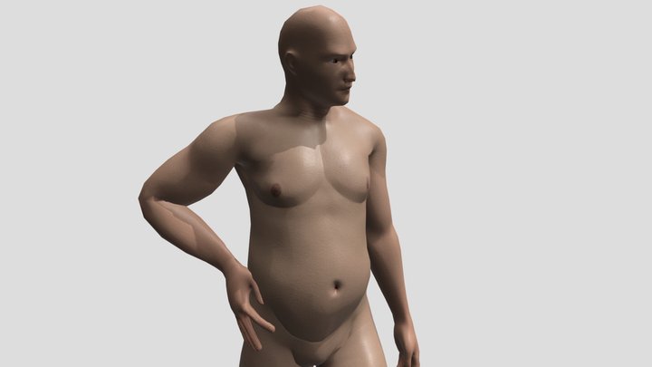 An Impatient Man 3D Model