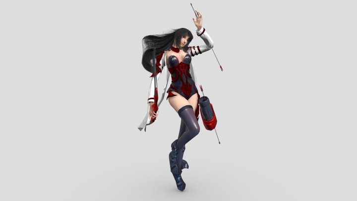 Female archer 3D Model