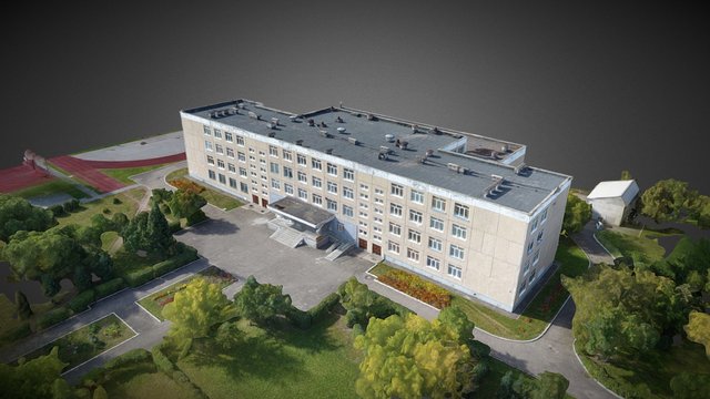 Школа №118, город Барнаул, Индустриальный район 3D Model