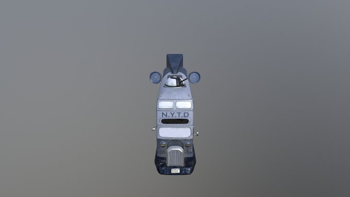 Retro-Futuristic Bus 3D Model