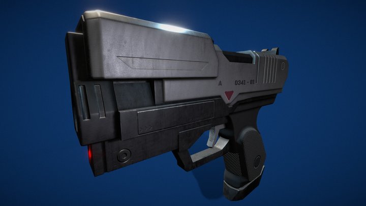 Sci-Fi Pistol 3D Model