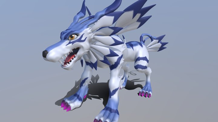 Digimon Garurumon 3D Model
