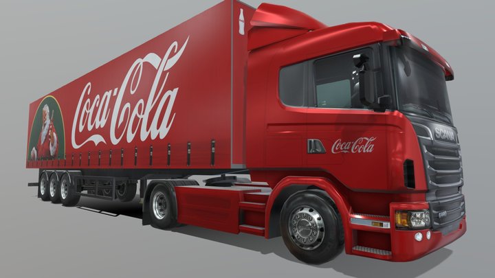 Scania Trailer Coca Cola livery 3D Model