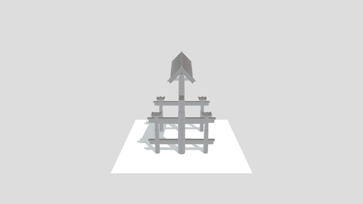 Torii Shrine Gate - low poly 3D Model