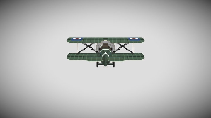 Camel Sopwith, but in Minecraft 3D Model