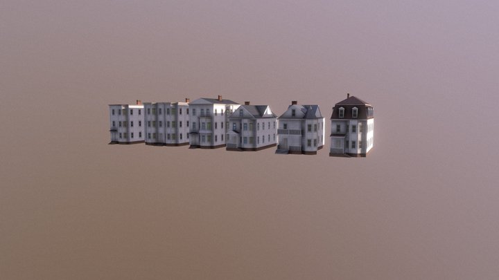 Triple Deckers 3D Model