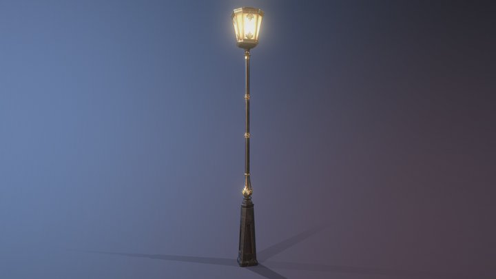 Victorian Street Lamp 3D Model