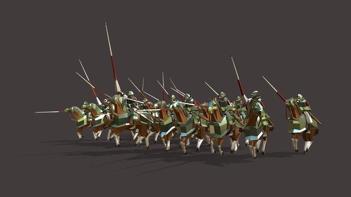 heavy  cavalry charge 3D Model