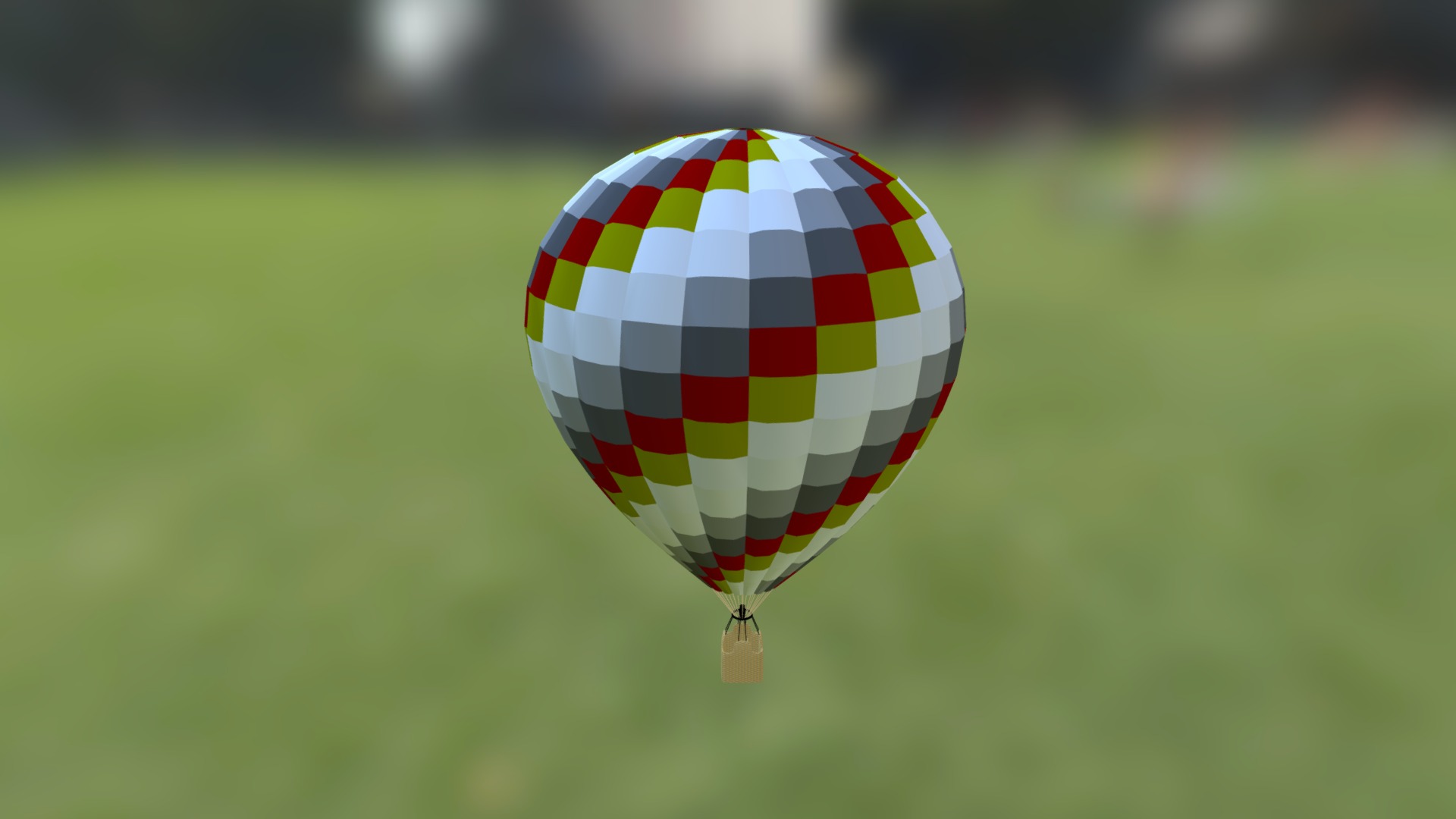 3D model Hot Air Balloon1 - This is a 3D model of the Hot Air Balloon1. The 3D model is about a colorful hot air balloon.