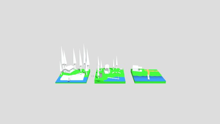 Forest Loner - Diorama and House blockout 3D Model