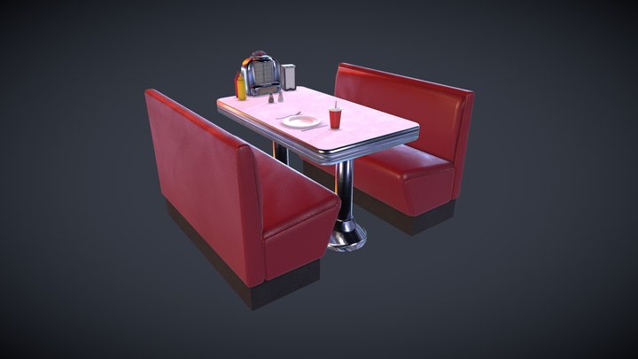 Diner Scene 3D Model