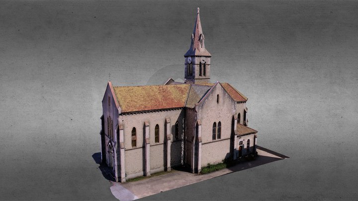 Eglise de ST BUEIL 3D Model