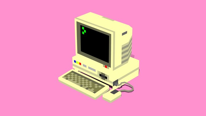 Retro computer 3D Model