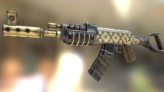 The Golden Native | AK47 3D Model