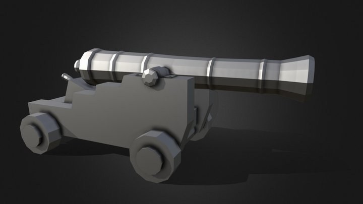 Victorian Era Naval Cannon (Low Poly) 3D Model