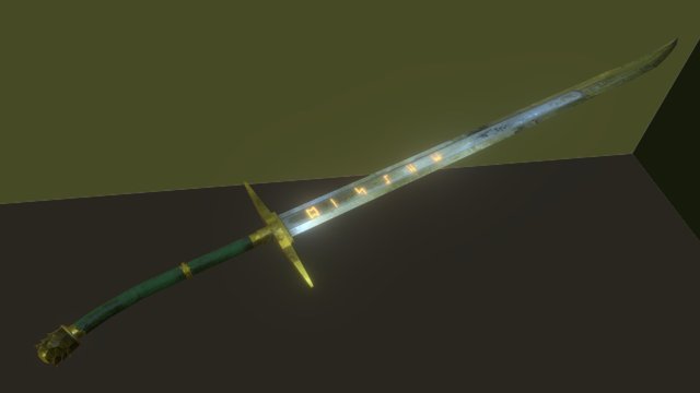 Witcher 3 Sword 3D Model