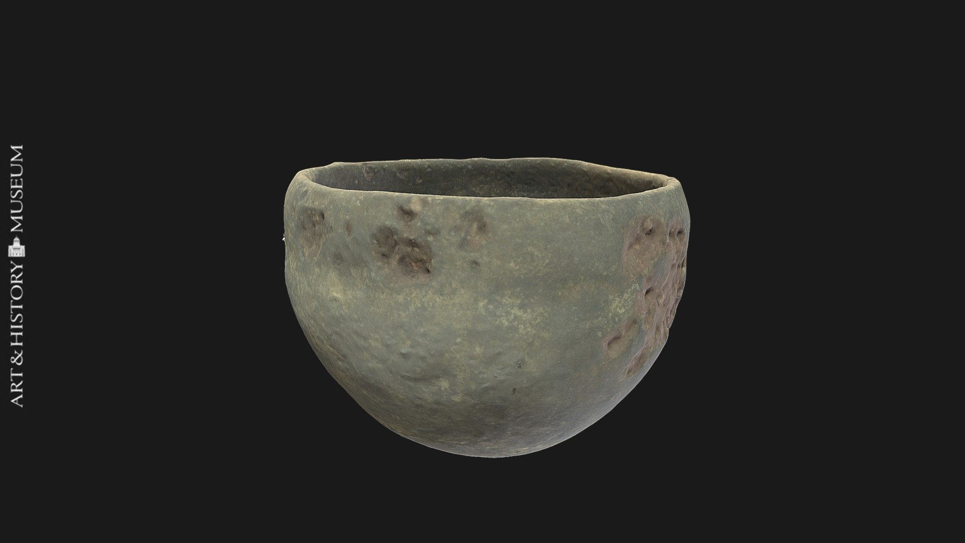 Bowl with conical base and receding rim