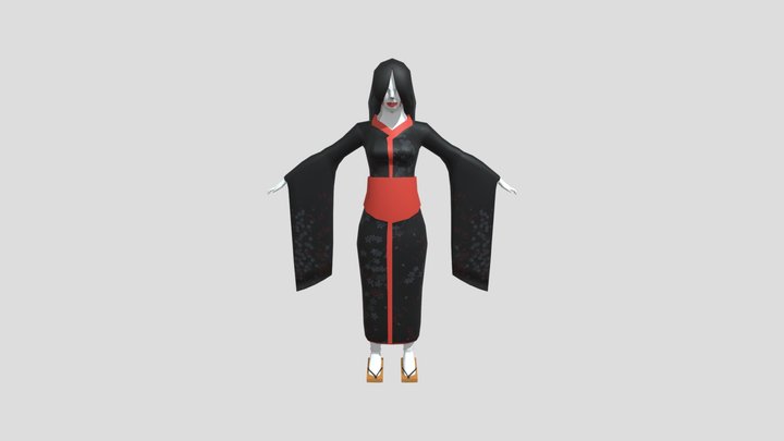 Kimono Maiden 3D Model