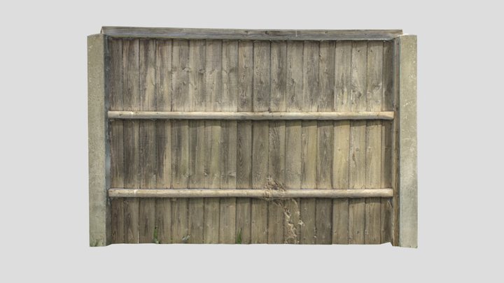 Fence #2 Manual retopology [Photogrammetry] 3D Model