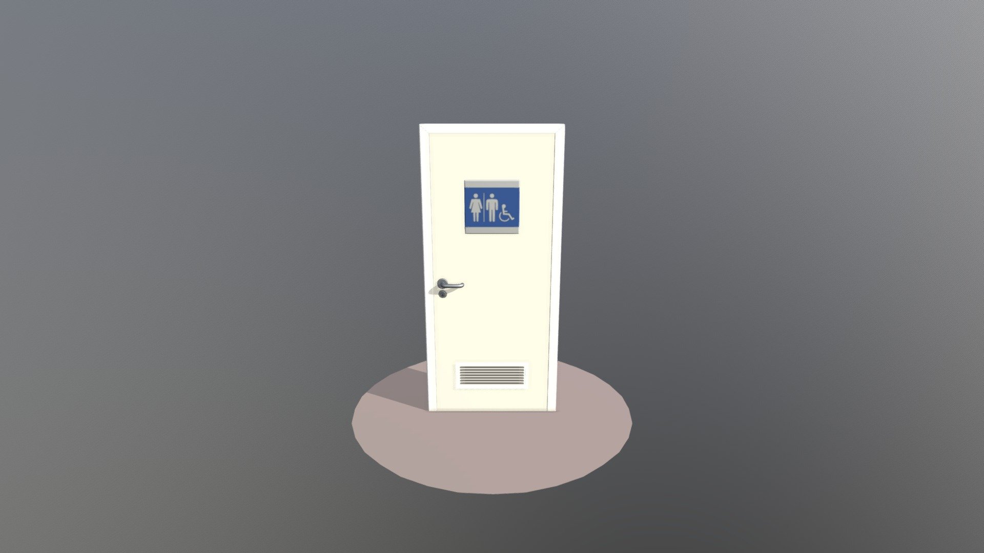 Bathroom Door - 3D model by Andy Sherman (@andyshermanart) [3a50910 ...
