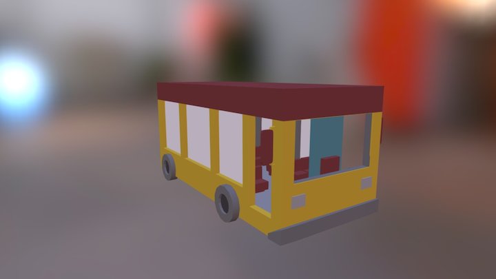 Cartoon Bus - Sons of NY 3D Model
