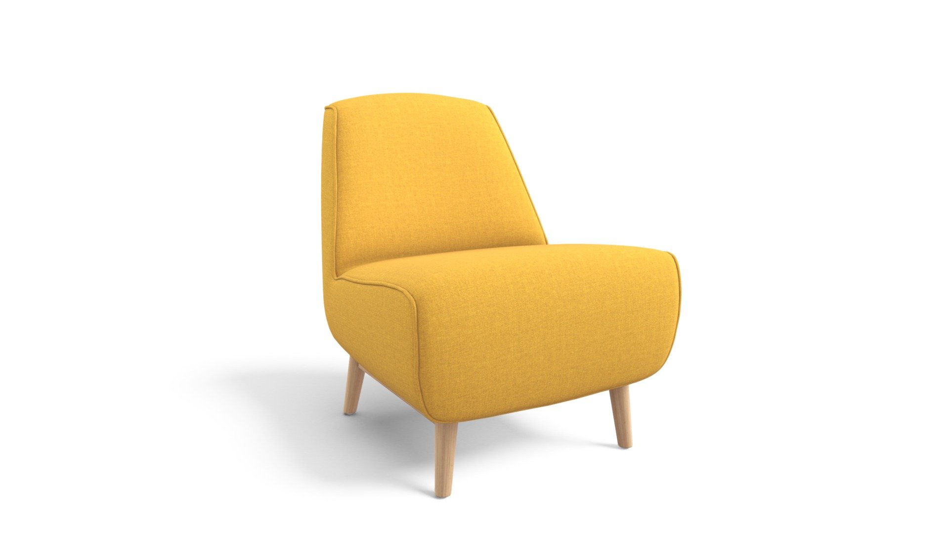 Leo Accent Chair, Yolk Yellow