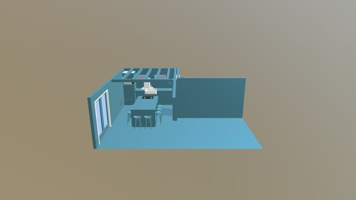 Floor Plan For A Kitchen 3D Model