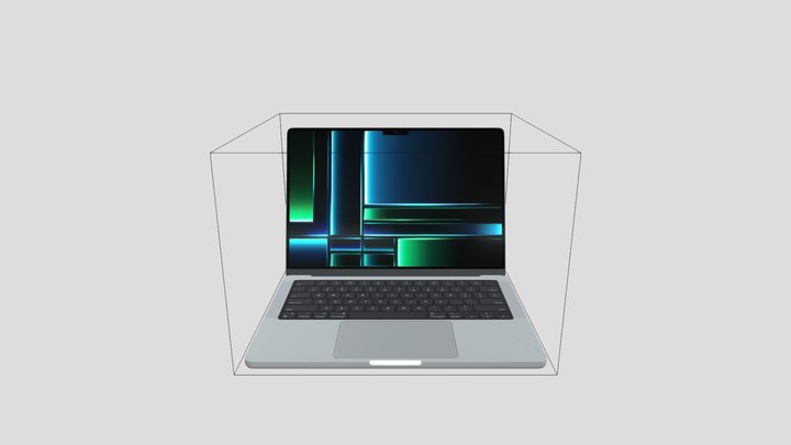 Macbook pro 16 silver 3D Model