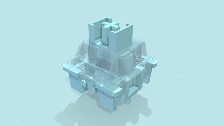 Mechanical Keyboard Switch AKKO CREAM BLUE 3D Model