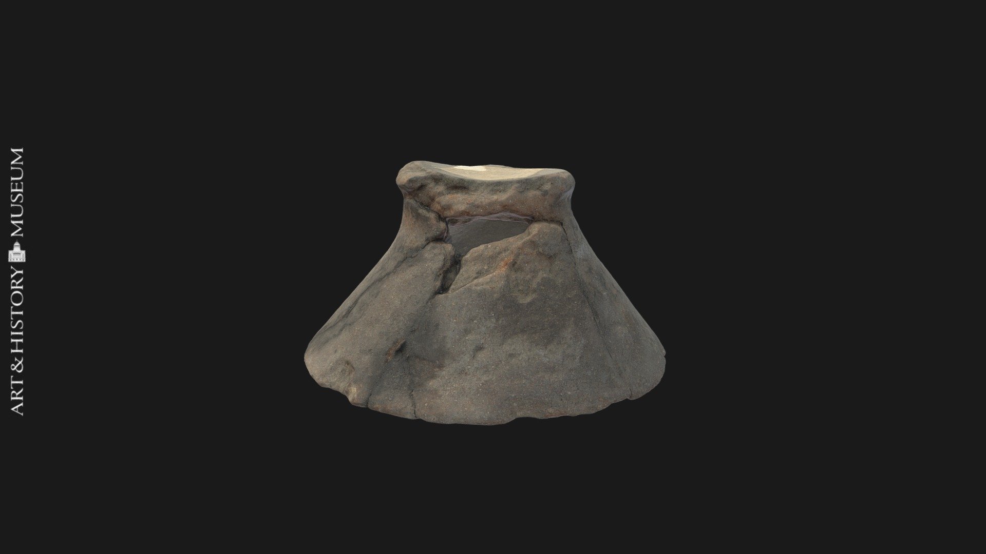 Foot of a vase or tronconic beaker