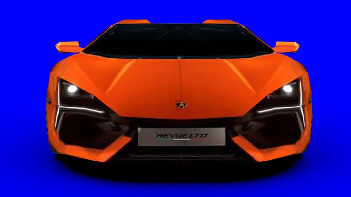 FREE - Ps1 Low-Poly 2024 Lamborghini Reveulto 3D Model