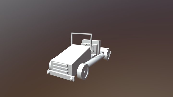 Carro De Madeira 3D Model