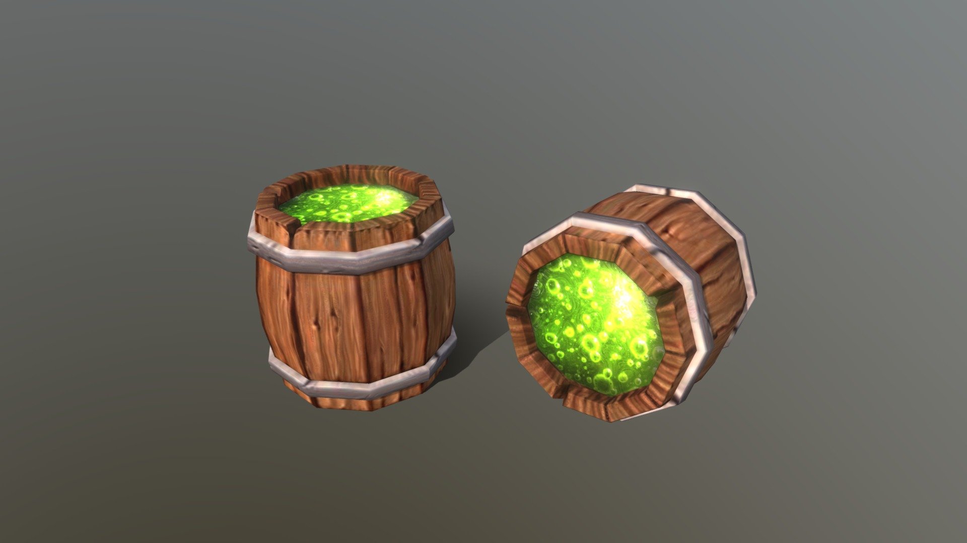 Low Poly Barrel - 3D model by angieb1970 [3a55507] - Sketchfab