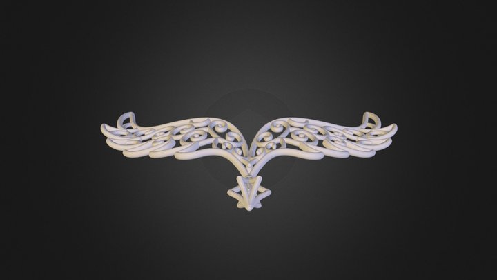 Angel Wings Pendant 3D Model