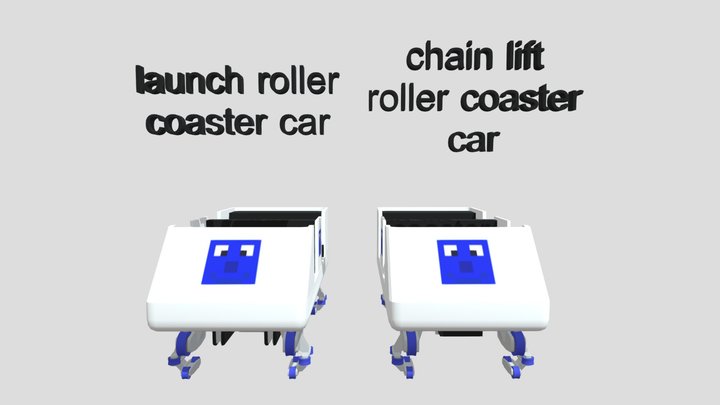 Roller Coaster Cars 3D Model