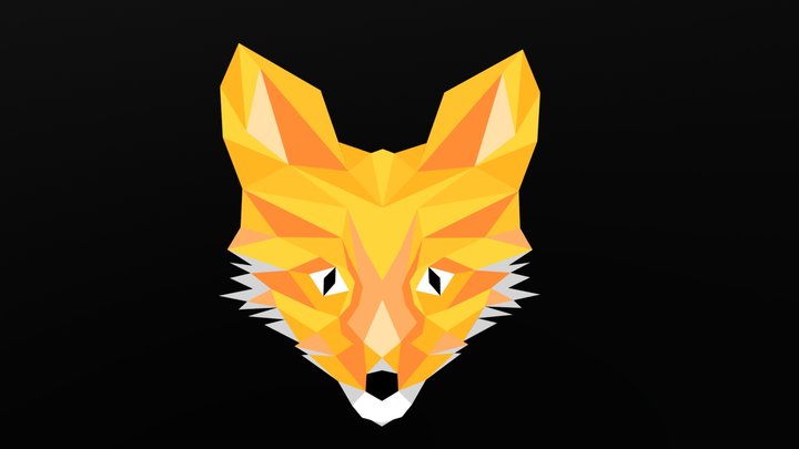 Fox logo 2D 3D Model