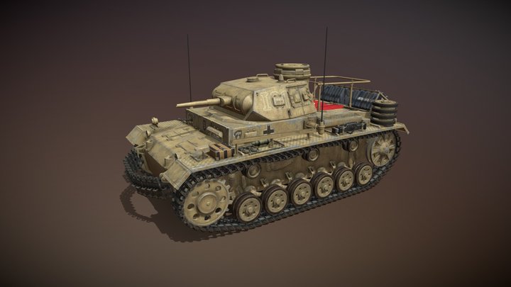 PzBefWg III - Ausf.E - 21.Panzer Division 3D Model
